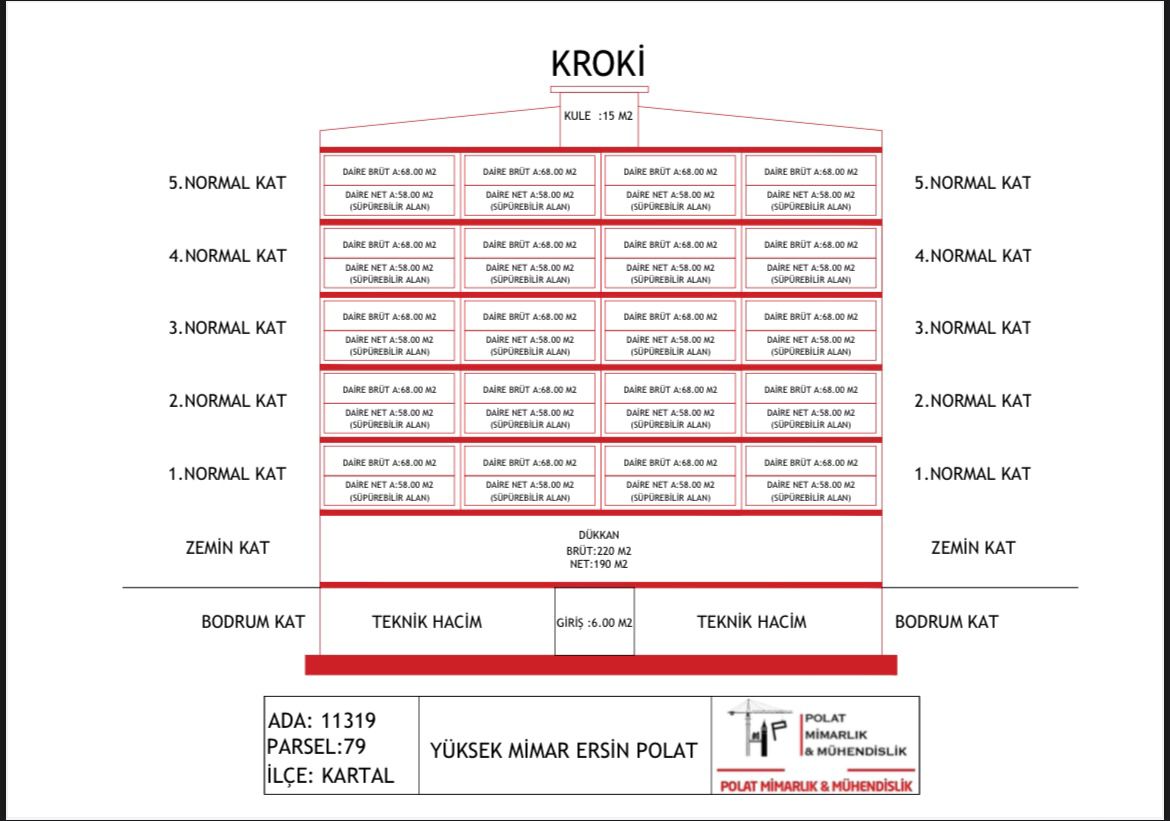 Kartal Karlıktepe 2+1 Satılık Daire